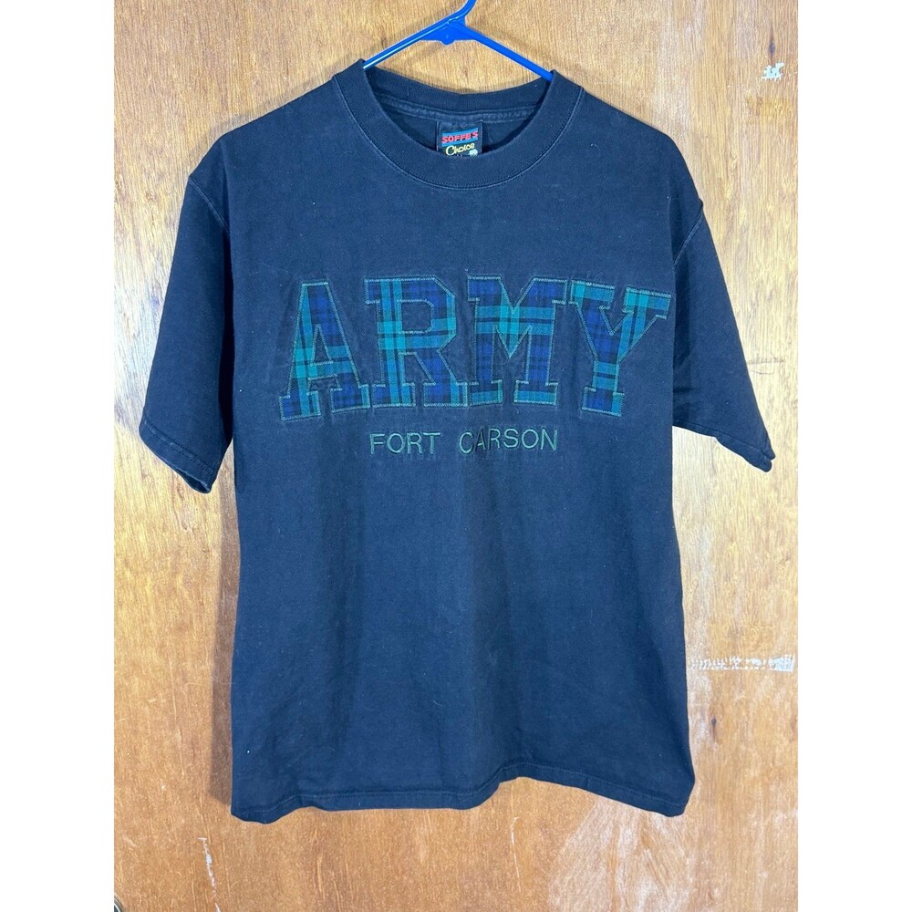 Vintage Army Fort Carson Colorado Plaid Shirt Soffe’s Choice Medium‎ USA
